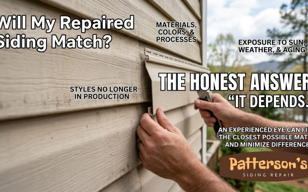 Will My Repaired Siding Match? What Every North Georgia Homeowner Needs to Know